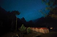 Night shot over the campsite at Monjo, Nepal